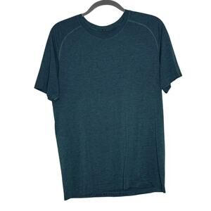 Lululemon Metal Vent Tech Short Sleeve Shirt Heathered Dark Green Size Medium